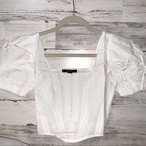 Puff-Sleeve Crop Top